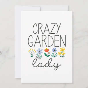 Tarjeta De Agradecimiento Crazy Garden Lady