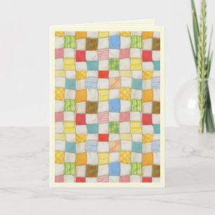 TARJETA DE AGRADECIMIENTO CRAZY QUILT / Crema