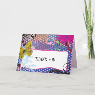 Tarjeta De Agradecimiento CRAZZY COLLAGE Bat Bar Mitzvah