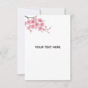 Tarjeta De Agradecimiento Crea Tu Propia Flor De Cerezo