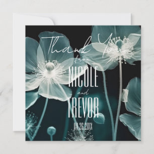 Tarjeta De Agradecimiento Crea tu propia - Flores de matrimonio de rayos X