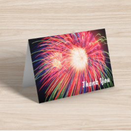 Tarjeta De Agradecimiento Crea tu propia foto de fuegos artificiales de agra