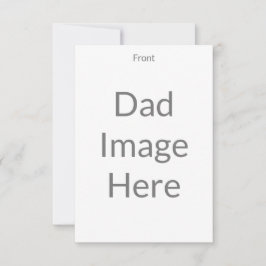 Tarjeta De Agradecimiento Crea tu propia foto de papá delante y atrás