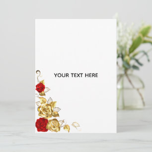 Tarjeta De Agradecimiento Crea tu propia rosa azul elegante