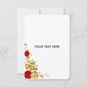 Tarjeta De Agradecimiento Crea Tu Propia Rosa Azul Elegante