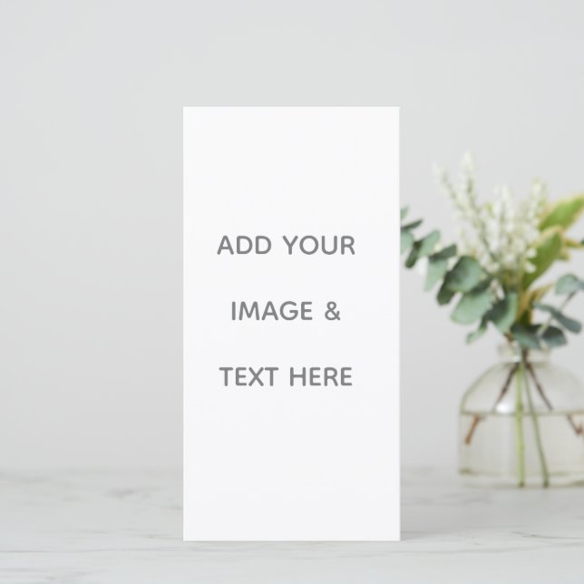 Tarjeta De Agradecimiento Crea tu propio blanco  (Anverso de pie)