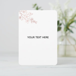Tarjeta De Agradecimiento Crea tu propio blanco elegante