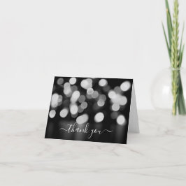 Tarjeta De Agradecimiento Crea tu propio Bokeh gris de foco suave