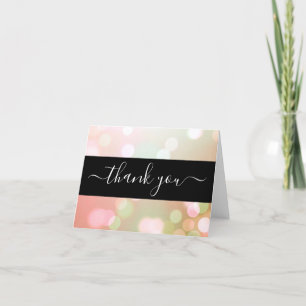 Tarjeta De Agradecimiento Crea tu propio Bokeh ligero y sutil
