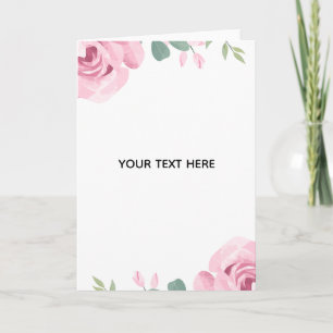 Tarjeta De Agradecimiento Crea tu propio borde floral