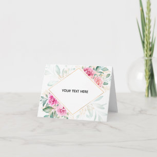 Tarjeta De Agradecimiento Crea tu propio borde floral colorido 