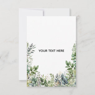 Tarjeta De Agradecimiento Crea tu propio diseño botánico