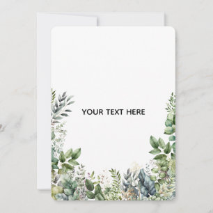 Tarjeta De Agradecimiento Crea tu propio diseño botánico