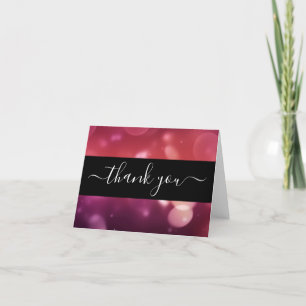 Tarjeta De Agradecimiento Crea tu propio Personalizado negro y rosa oscuro