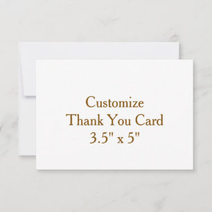Tarjeta De Agradecimiento crea tu propio soporte personalizado de 3,5" x 5"