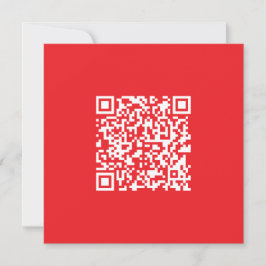 Tarjeta De Agradecimiento Crea un código QR rojo escaneable (editable)