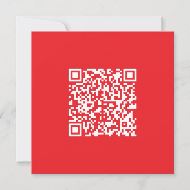 Tarjeta De Agradecimiento Crea un código QR rojo escaneable (editable) (Anverso)