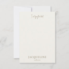 Tarjeta De Agradecimiento Cream, estoy atando la ducha de nudos