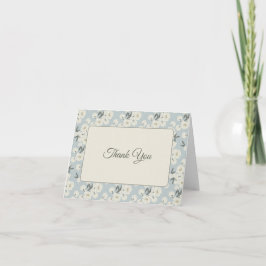 Tarjeta De Agradecimiento Cream Peony Boarder Text Card