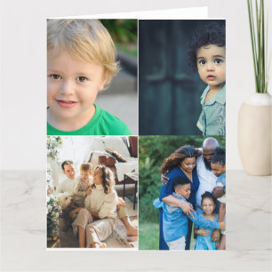Tarjeta De Agradecimiento Crear su propio Collage de fotos de 4