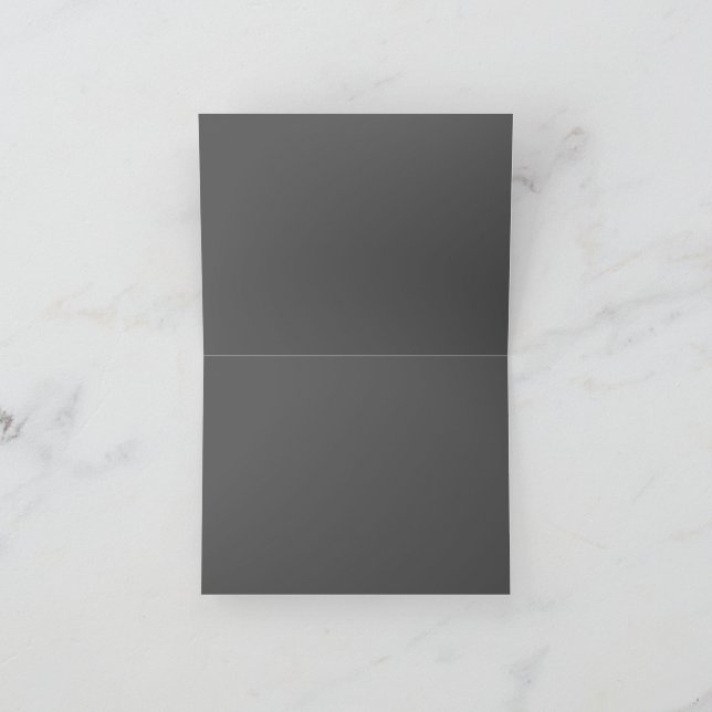 Tarjeta De Agradecimiento Create Your Own dark gray Custom Design (Interior)