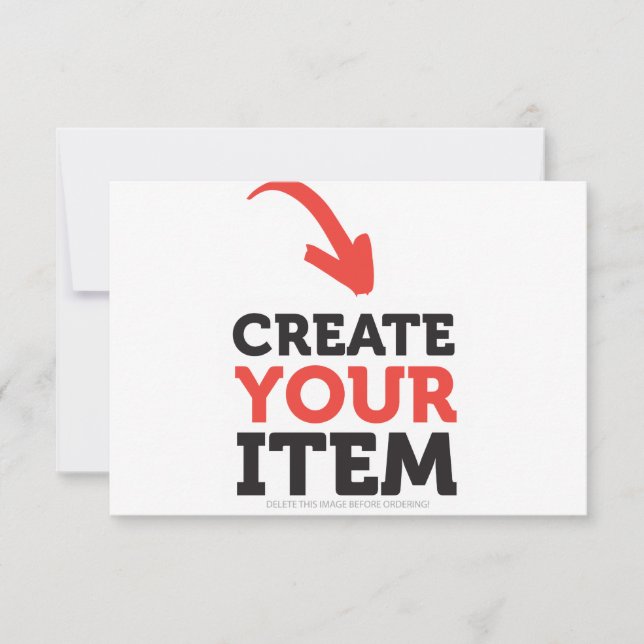 Tarjeta De Agradecimiento CREATE-YOUR-OWN DIY Custom upload your design (Anverso)