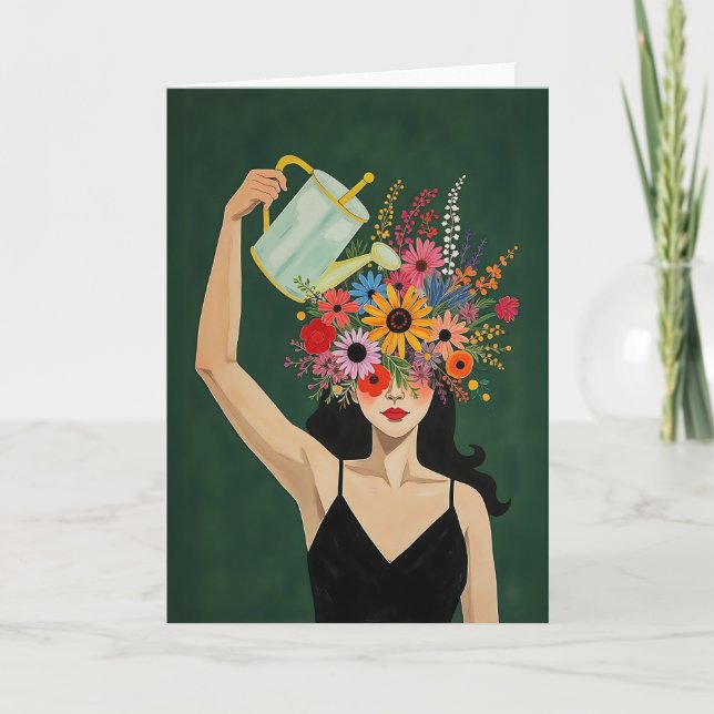 Tarjeta De Agradecimiento Crece tu mente Moody Emerald (Anverso)