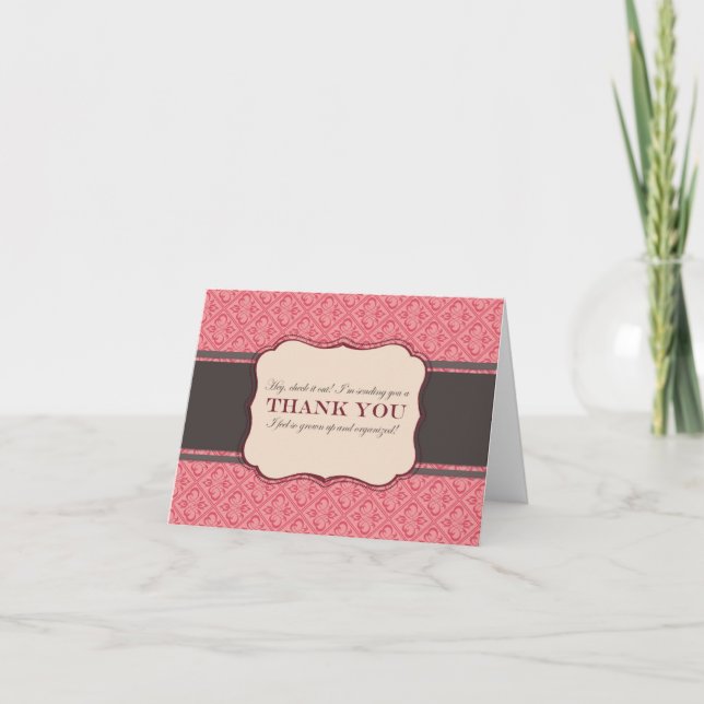 Tarjeta De Agradecimiento Crecido le agradece (Anverso)