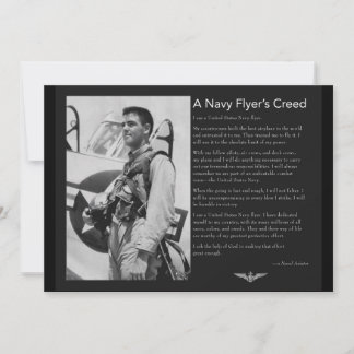 Tarjeta De Agradecimiento Credo del aviador naval