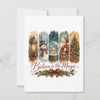 Tarjeta De Agradecimiento Cree en la Navidad Mágica