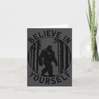 Tarjeta De Agradecimiento Cree En Sí Mismo Bosque de Bigfoot Motivación Humo