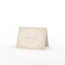 Crema y oro Vintage Pinstripe Floral Gracias