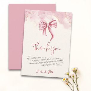 Tarjeta De Agradecimiento Cremallera Coqueta Rosa Cumpleaños Niña
