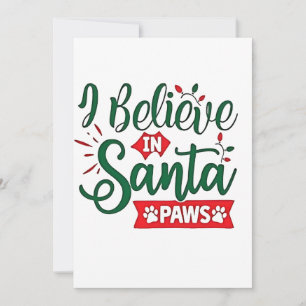 Tarjeta De Agradecimiento Creo que en Santa Paws hay Navidades divertidos am