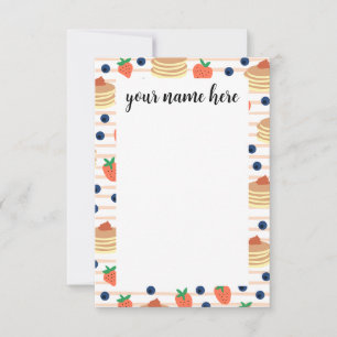 Tarjeta De Agradecimiento Crepes y notecnológicos de Berries personalizados
