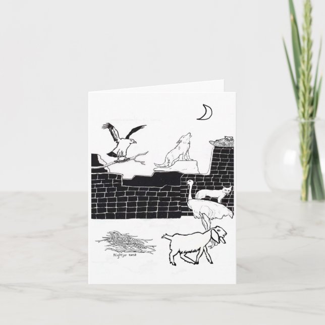 Tarjeta De Agradecimiento Criaturas De La Noche (Anverso)