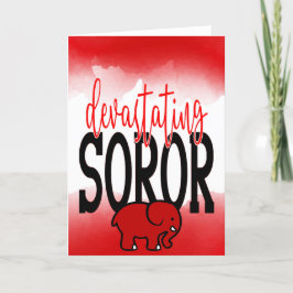 Tarjeta De Agradecimiento Crimson y crema de soror devastador inspirado en e