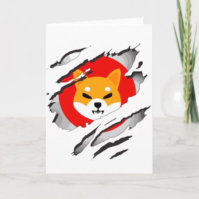 Tarjeta De Agradecimiento criptodivisa SHIBA INU - SHIB Crypto SHIBA (Anverso)
