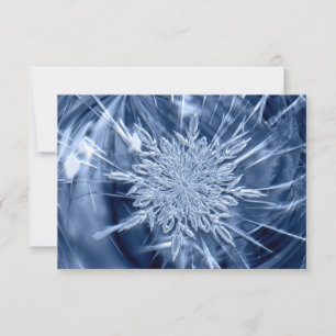 Tarjeta De Agradecimiento Cristal de hielo de copo de nieve