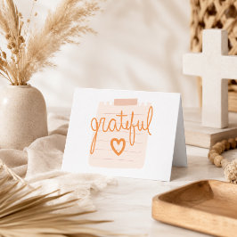 Tarjeta de agradecimiento cristiana de corazón agr