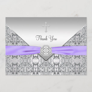 Tarjeta de agradecimiento cristiana elegante de la