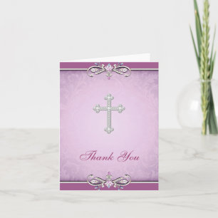 Tarjeta de agradecimiento cristiana para la Cruz R