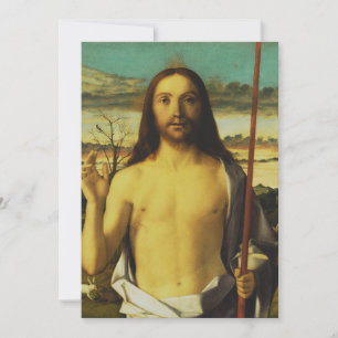 Tarjeta De Agradecimiento Cristo bendiciendo de Giovanni Bellini  