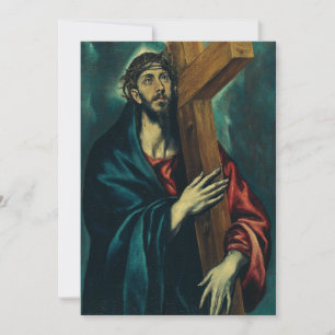 Tarjeta De Agradecimiento Cristo cargando la cruz por El Greco