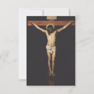 Tarjeta De Agradecimiento Cristo Crucificado por Diego Velazquez