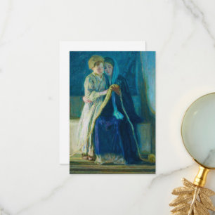 Tarjeta De Agradecimiento Cristo y su madre estudiando las escrituras