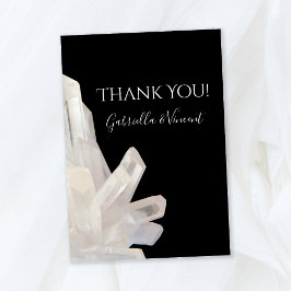 Tarjeta De Agradecimiento Críticos blancos sobre el Boda negro gracias
