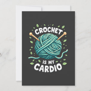 Tarjeta De Agradecimiento Crochet es mi cardio Hilo de coser Fitness