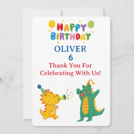 Tarjeta De Agradecimiento Crocodile & Hippo Thank You Card - Fun