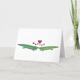 Tarjeta De Agradecimiento Crocodile I Love You Card
